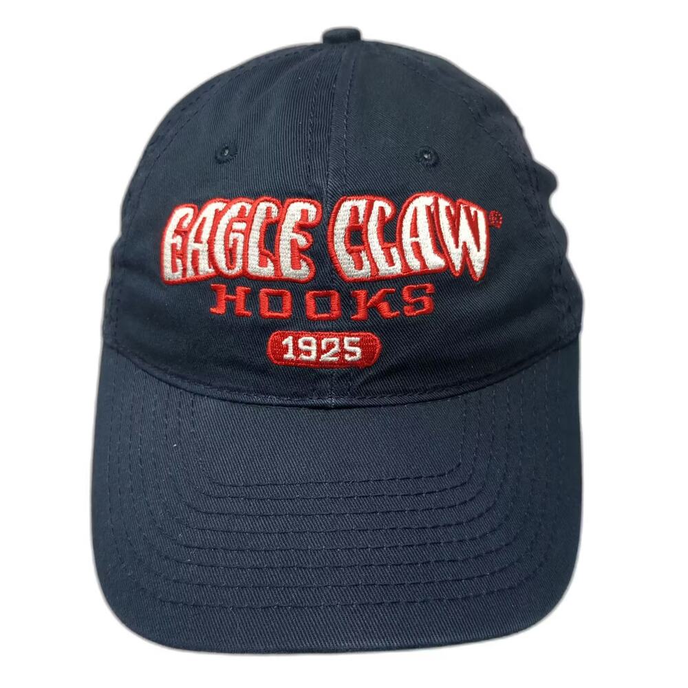 Eagle Claw Baseball Cap Blue Red One Size Strapback Hat Embroidered Fishing Logo